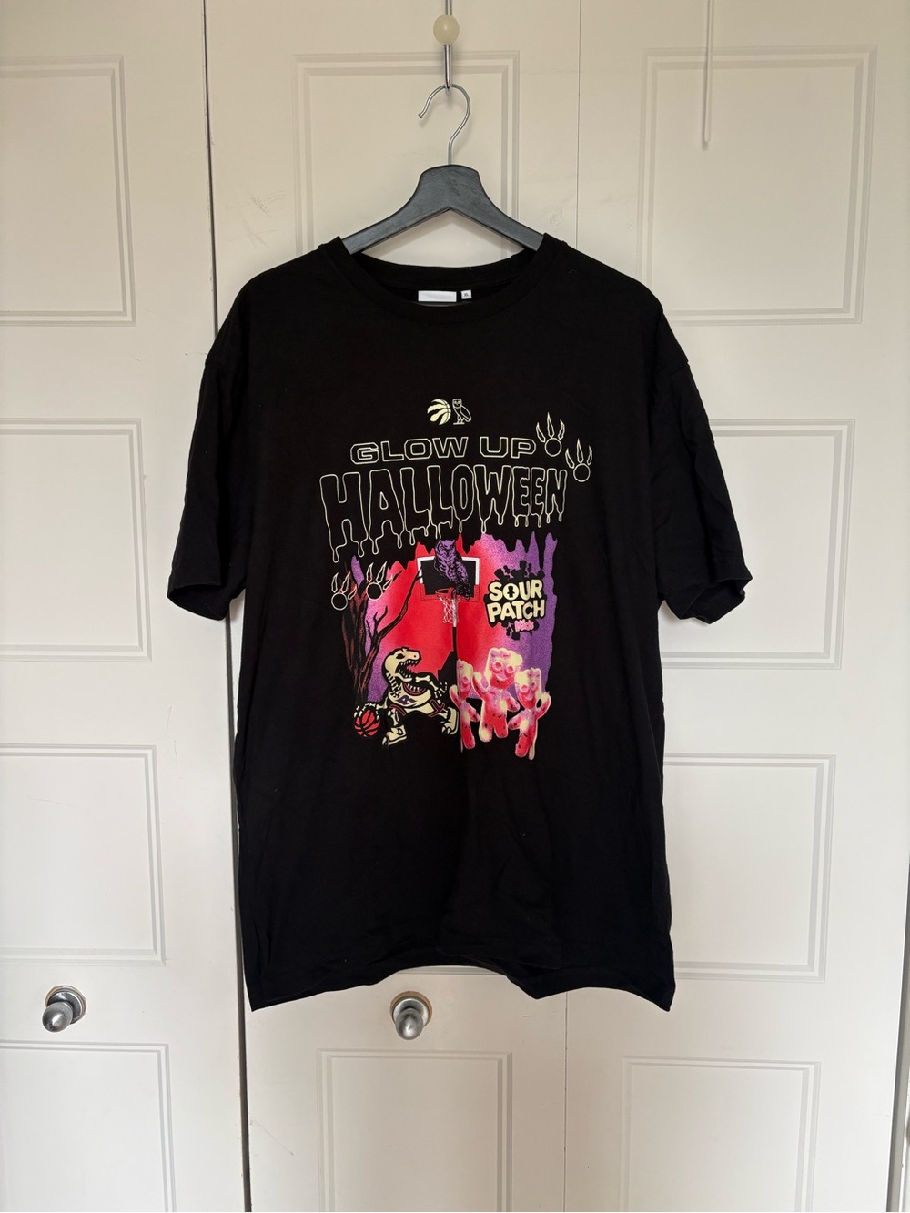 OVO x Toronto Raptors Sour Patch Kids Glow Up Halloween Shirt XL - Rare